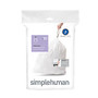 simplehuman; Custom Fit Can Liners, J, 30-40L/8-10G, White, Pack Of 240