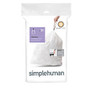 simplehuman; Custom Fit Can Liners, Q, 50-65L/13-17G, White, Pack Of 240