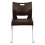Global; Duet Stacking Chairs, Armless, 32 1/4 inch;H x 20 1/2 inch;W x 22 1/2 inch;D, Coffee Bean, Pack Of 4