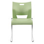 Global; Duet Stacking Chairs, Armless, 32 1/4 inch;H x 20 1/2 inch;W x 22 1/2 inch;D, Sea Glass, Pack Of 4