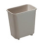 Rubbermaid Commercial Deskside Plastic Wastebasket, Rectangular, 2 Gallon, Beige