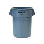 Rubbermaid; Commercial BRUTE; Round Plastic Refuse Container, 55 Gallon, Gray