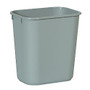 Rubbermaid; Durable Polyethylene Wastebasket, 3 1/4 Gallons (12.3L), Gray