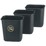 Rubbermaid; Rectangular Waste Can, 28 Quart, Black, Pack Of 3