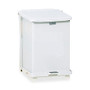 Rubbermaid; Steel Step-On Trash Can, 7 Gallons, 12 inch; x 12 inch; x 17 inch;, White