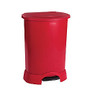 Rubbermaid; Step-On Container, 30 Gallons, 34 inch; x 24 inch; x 19 5/8 inch;, Red