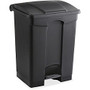 Safco Plastic Step-on Receptable - 17 gal Capacity - Rectangular - 26.3 inch; Height x 19.8 inch; Width x 16.3 inch; Depth - Plastic - Black