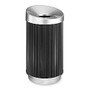 Safco; At-Your-Disposal Vertex Waste Receptacle, 38 Gallons, Black/Silver