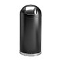 Safco; Dome-Top Receptacle With Push-Door Lid, 15 Gallons, Black