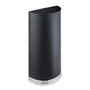 Safco; Half-Round Receptacle, 12.5 Gallons, Black