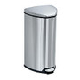 Safco; Hands-Free Step-On Receptacle, 7-Gallon, Silver