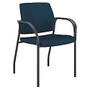 HON Multipurpose Stacking Chairs w/Glides - Fabric Blue Seat - Steel Frame - Four-legged Base - Mariner - 25.5 inch; Width x 25.3 inch; Depth x 34.3 inch; Height