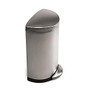 simplehuman Semi-Round Fingerprint-Proof Brushed Stainless Steel Step Trash Can, 10.5 Gallons