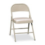 HON Steel Folding Padded Chairs, 29 1/4 inch;H x 16 3/4 inch;W x 16 1/4 inch;D, Beige, Pack Of 4