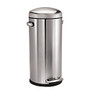 simplehuman; Round Brushed Stainless Steel Retro Step Trash Can, 8 Gallons