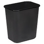 Sparco Rectangular Wastebasket, 7 Gallons, 15 inch; x 14 1/2 inch;, Black