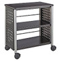 Safco Scoot Personal Contemporary Design Bookcase - 25 inch; x 15.5 inch; x 27 inch; - 2 Shelve(s) - Material: Steel, Particleboard - Finish: Black, Laminate, Powder Coated