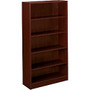 basyx by HON; Laminate 5-Shelf Bookcase, 65 3/8 inch;H x 32 inch;W x 13 13/16 inch;D, Mahogany