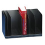 Buddy Adjustable Book Rack - 5 Divider(s) - 9.3 inch; Height x 15 inch; Width x 9.3 inch; Depth - Desktop - Black - Steel - 1Each