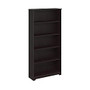 Bush Furniture Cabot Collection 5-Shelf Bookcase, 66 1/2 inch;H x 31 3/8 inch;W x 11 1/2 inch;D, Espresso Oak, Standard Delivery