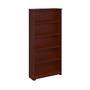 Bush Furniture Cabot Collection 5-Shelf Bookcase, 66 1/2 inch;H x 31 3/8 inch;W x 11 1/2 inch;D, Harvest Cherry, Standard Delivery