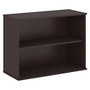 Bush; 2-Shelf Bookcase, 29 1/8 inch;H x 35 3/4 inch;W x 15 1/2 inch;D, Mocha Cherry, Premium Delivery