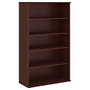 Bush; 5-Shelf Bookcase, 65 7/8 inch;H x 35 3/4 inch;W x 15 1/2 inch;D, Harvest Cherry, Premium Delivery