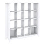 Bush; Aero Bookcase/Room Divider, 16-Shelves, 60 inch;H x 60 inch;W x 18 inch;D, White, Standard Delivery