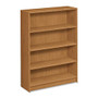 HON; 1870-Series Laminate Bookcase, 4 Shelves (3 Adjustable), 49 inch;H x 36 inch;W x 11 1/2 inch;D, Harvest