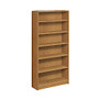 HON; Radius-Edge Bookcase, 6 Shelves, 72 5/8 inch;H x 36 inch;W x 11 1/2 inch;D, Harvest