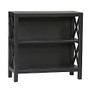 Linon Home Decor Products Anna 3-Shelf Bookcase, 33 7/10 inch;H x 35 inch;W x 15 inch;D, Black/Red