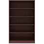 Lorell Bookshelf - Shelf, 36 inch; x 12 inch; x 60 inch; - 5 Shelve(s) - Square Edge - Material: Thermofused Laminate (TFL) - Finish: Mahogany
