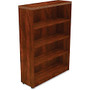 Lorell Chateau Bookshelf - Top, 36 inch; x 12.5 inch; x 50 inch; - 4 Shelve(s) - Reeded Edge - Finish: Cherry Laminate Surface