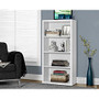 Monarch Specialties Adjustable 3-Shelf Bookcase, 48 inch;H x 24 inch;W x 12 inch;D, White