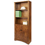 Realspace; Dawson 5-Shelf Bookcase With Doors, 72 inch;H x 30 1/2 inch;W x 11 3/5 inch;D, Brushed Maple