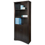 Realspace; Dawson 5-Shelf Bookcase With Doors, 72 inch;H x 30 1/2 inch;W x 11 3/5 inch;D, Cinnamon Cherry