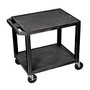 H. Wilson 26 inch; Plastic Utility Cart, 26 inch;H x 24 inch;W x 18 inch;D, Black