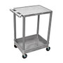 H. Wilson Plastic Tub Cart, 35 1/16 inch;H x 24 inch;W x 18 inch;D, Gray