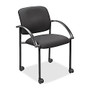 Lorell; Stacking Guest Chair With Arms, 33 inch;H x 23 1/2 inch;W x 23 1/2 inch;D, Black
