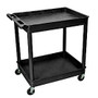 H. Wilson Plastic Tub Cart, 37 1/4 inch;H x 32 inch;W x 24 inch;D, Black