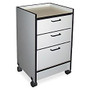 Hausmann 3-Drawer Mobile Cart - 3 Drawer - 180 lb Capacity - 4 Casters - 2.50 inch; Caster Size - 18.5 inch; Width x 18.5 inch; Depth x 30 inch; Height - Gray