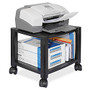 Kantek 2-Shelf Mobile Printer/Fax Stand, 11 7/8 inch;-14 1/8 inch;H x 17 inch;W x 13 1/4 inch;D, Black