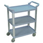 Luxor 3-Shelf Serving Cart, 36 3/4 inch;H x 33 1/2 inch;W x 16 3/4 inch;D, Gray