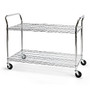 OFM Wire Mobile Cart, 29 3/4 inch;H x 48 inch;W x 24 inch;D, Chrome