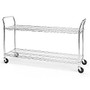 OFM Wire Mobile Cart, 29 3/4 inch;H x 60 inch;W x 18 inch;D, Chrome