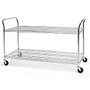 OFM Wire Mobile Cart, 29 3/4 inch;H x 60 inch;W x 24 inch;D, Chrome