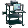 Quartet; Multimedia Projector Cart, 35 inch;H x 24 inch;W x 18 inch;D, Black