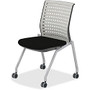 Mayline Thesis - Static Back, Armless - Fabric Gray Seat - Poly Light Gray Back - Gray Frame - Four-legged Base - 18.25 inch; Seat Width x 17.50 inch; Seat Depth - 22.3 inch; Width x 22.5 inch; Depth x 33 inch; Height