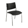Mayline; Escalate Series Stackable Bistro Chair, Black/Silver