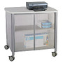 Safco; Impromptu Machine Stand, With Doors, 30 3/4 inch;H x 34 3/4 inch;W x 25 1/2 inch;D, Gray